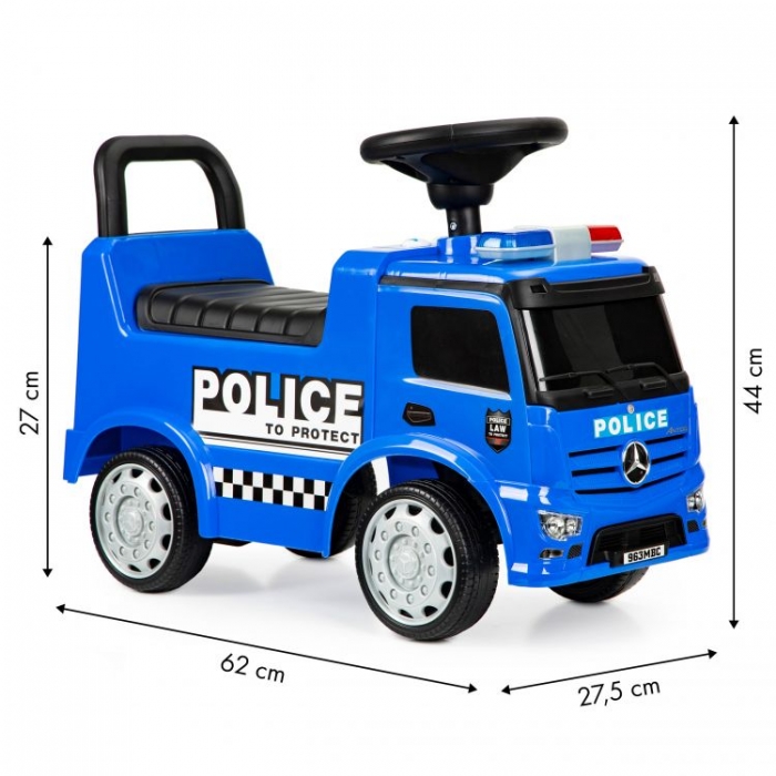 Masinuta Pedale Ecotoys Mercedes Politie Albastru - imagine 8