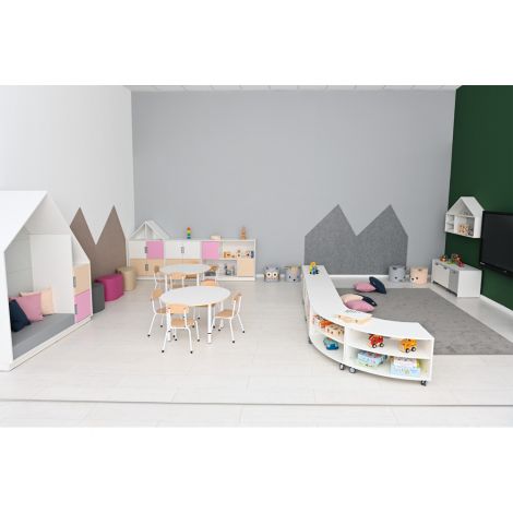 Dulap curbat Quadro S Alb Moje Bambino - imagine 2