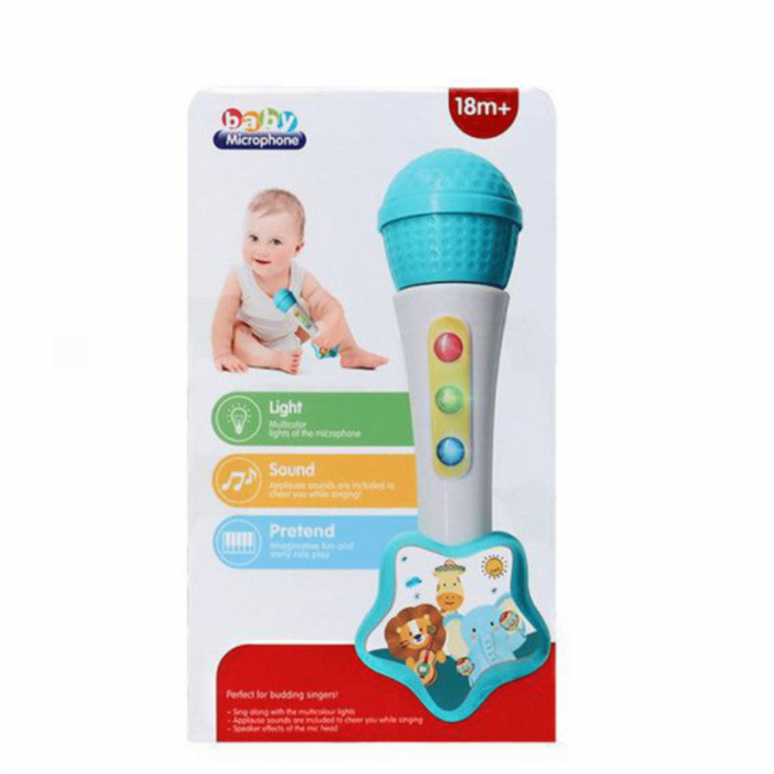 Microfon Animal Star Krista cu Melodii și Lumini