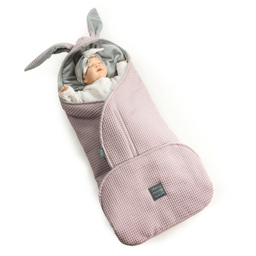 Paturica Floo for Baby Waffle Blueberry, Sac Scaun Auto - imagine 2
