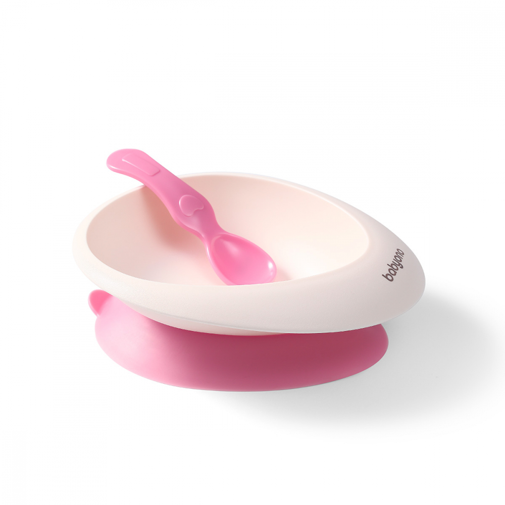 Set Castron și Linguriță Babyono Roz