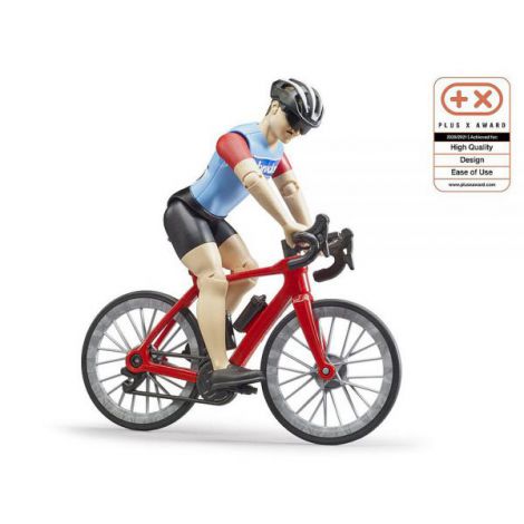 Bruder Figurina Ciclist cu Bicicleta de Curse - imagine 2