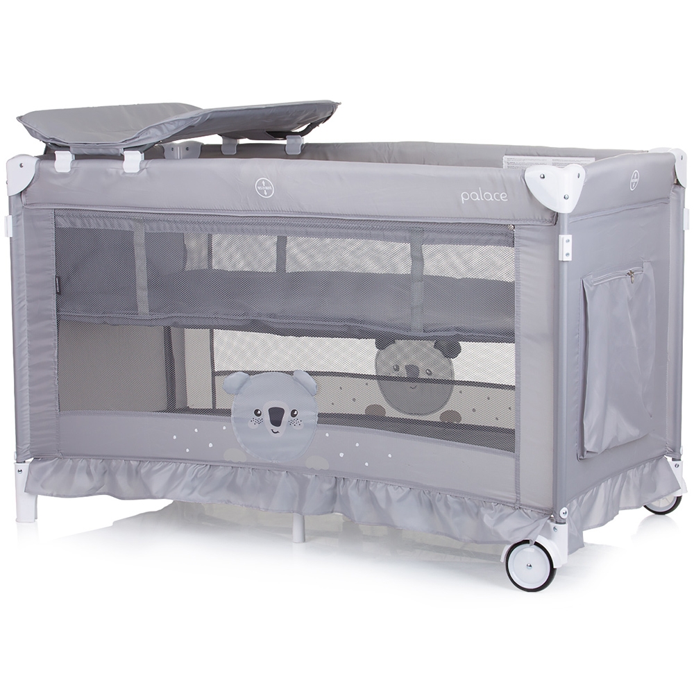 Patut Pliabil Chipolino Palace Koala Grey, 2 Niveluri - imagine 3