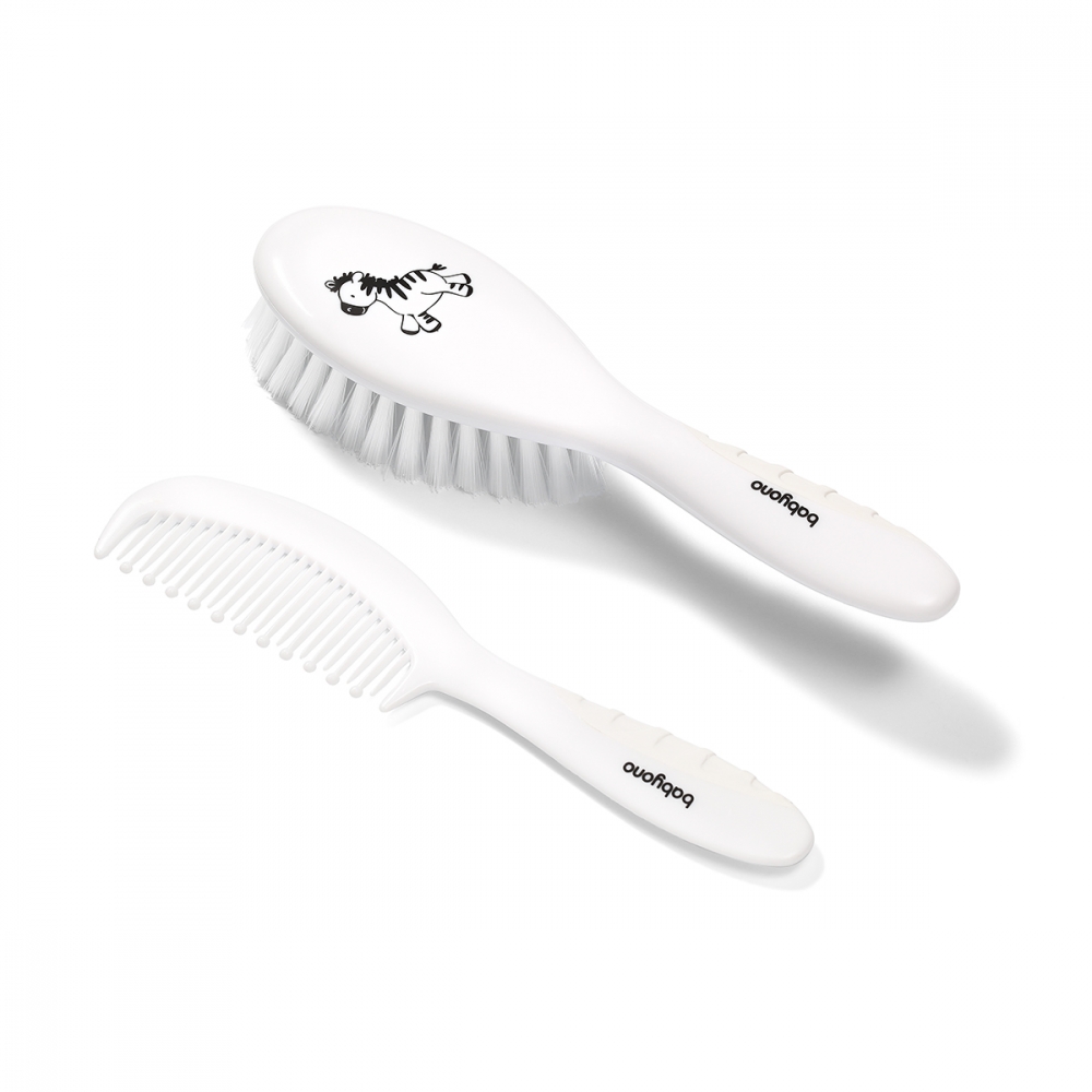 Set perie și pieptene BabyOno, păr moale