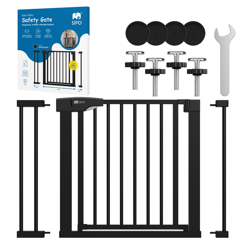 Poartă Siguranță Sipo Black | Protecție Scări - imagine 5