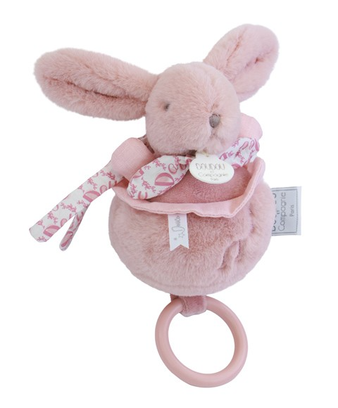Iepuras Muzical Doudou Roz 20cm - Liniste si Somn Linistit - imagine 3