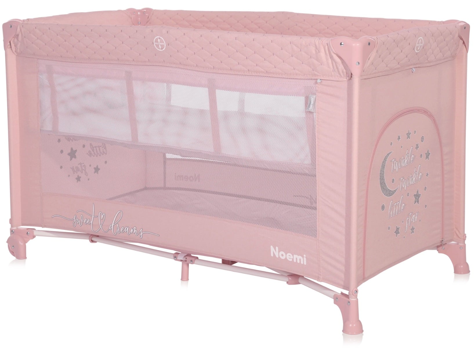 Patut pliabil Lorelli Noemi, 2 nivele, Mellow Rose Star