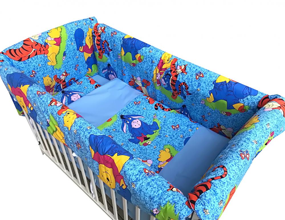 Lenjerie pat Maxi Aiurila Deseda 7 piese, albastru - imagine 2