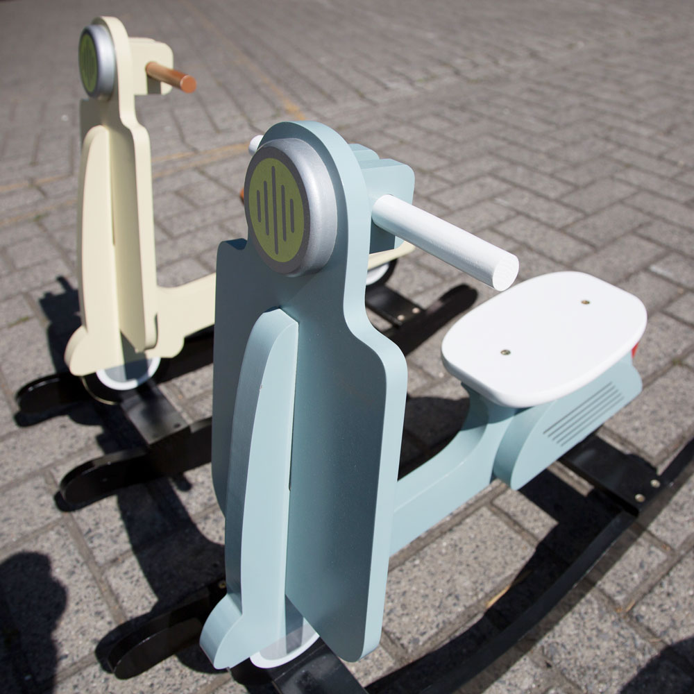 Balansoar Childhome Scooter MDF Crem - imagine 3
