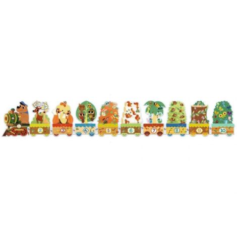 Puzzle Djeco Invat sa Numar Trenulet - 47.9 RON - imagine 5