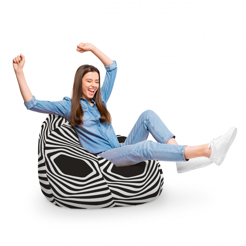 Fotoliu Puf Updeco Abstract Zebra, Relaxare XL