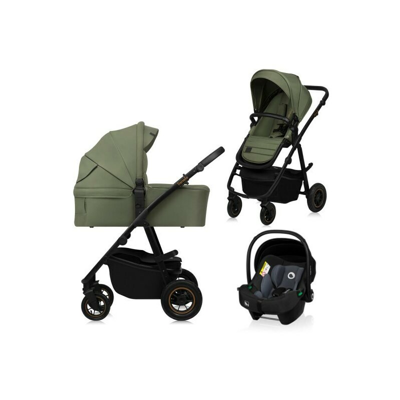 Lionelo Amber Plus 3 in 1 - Carucior Premium Verde