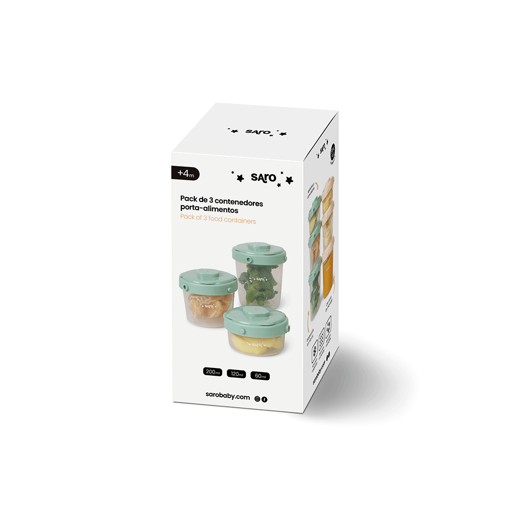 Set 3 Caserole Saro Baby pentru Alimente Bebe - imagine 3