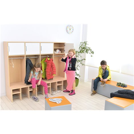 Puf Moje Bambino Gri-Orange | Comfort Maxim - imagine 3