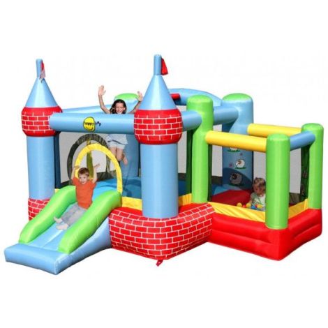 Castel Gonflabil Happy Hop cu Tobogan si Bile - imagine 2