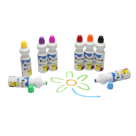Set Guase Ocolor 8 Culori | Desen Ușor pentru Copii - imagine 3