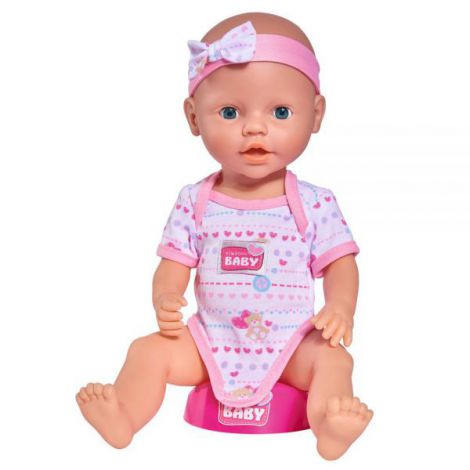 Păpușă Simba New Born Baby 38 cm, Interactivă cu Accesorii - imagine 5