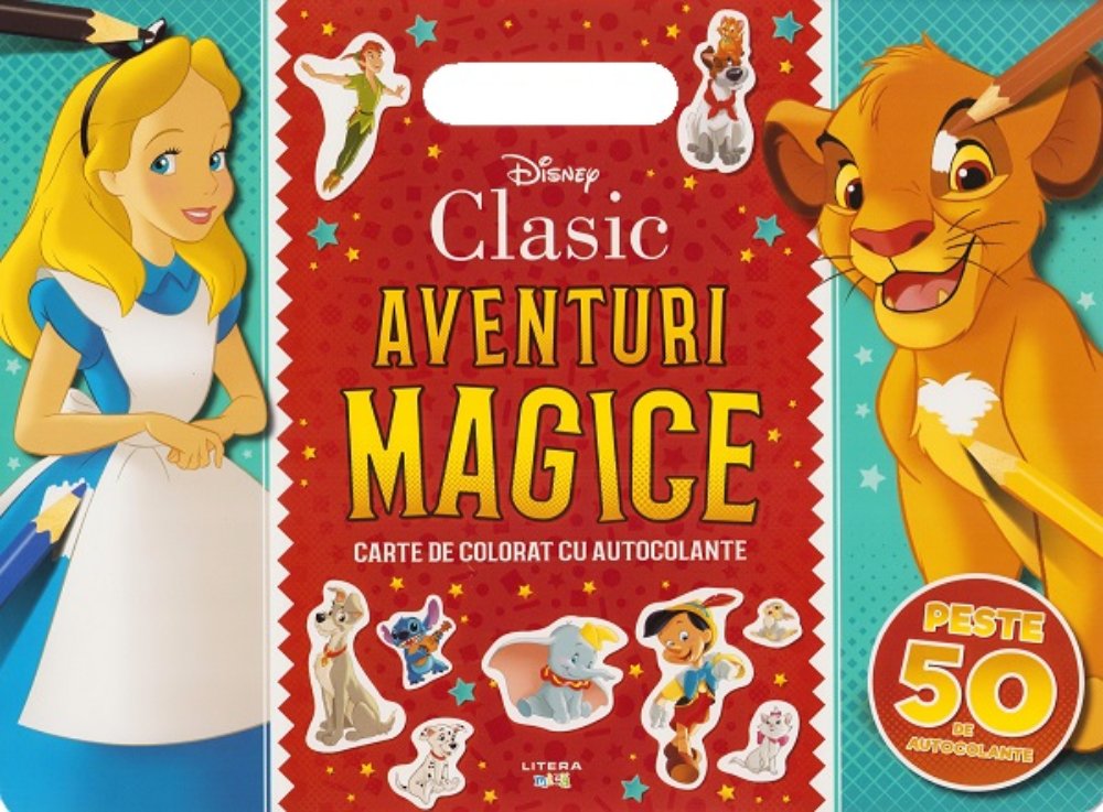 Carte de colorat Disney Clasic cu autocolante