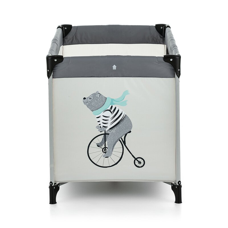 Patut Pliant Nyja Teddy Biker Grey - Petite&Mars - imagine 3