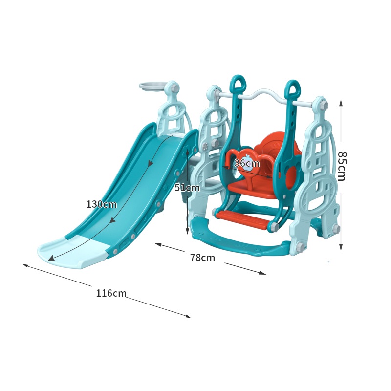 Nichiduta Garden Tower Blue 3in1 Tobogan & Leagan - imagine 5