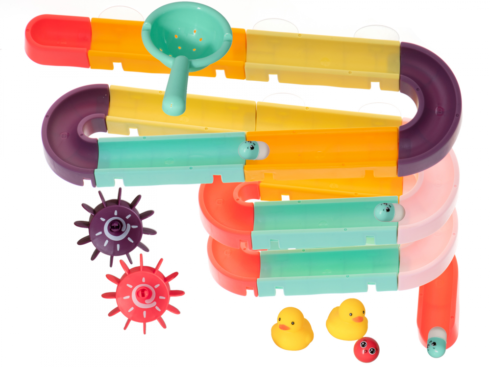 Jucărie Baie Circuit Multicolor Rățuște Ikonka - imagine 5