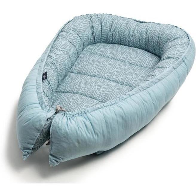 Baby Nest Womar Zaffiro cu 2 Fete, Model Mint Leaves
