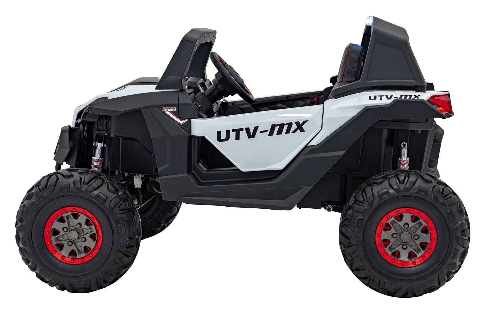 UTV electric pentru 2 copii Buggy MX 2000N 4x4 300W (603B) Alb - Autokids.ro - imagine 11