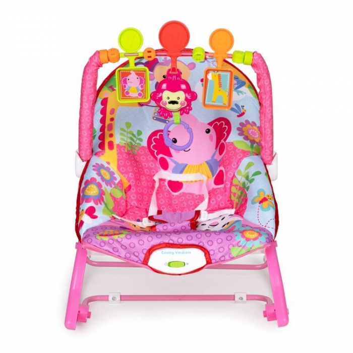 Balansoar cu vibrații 2in1 Ecotoys, Roz