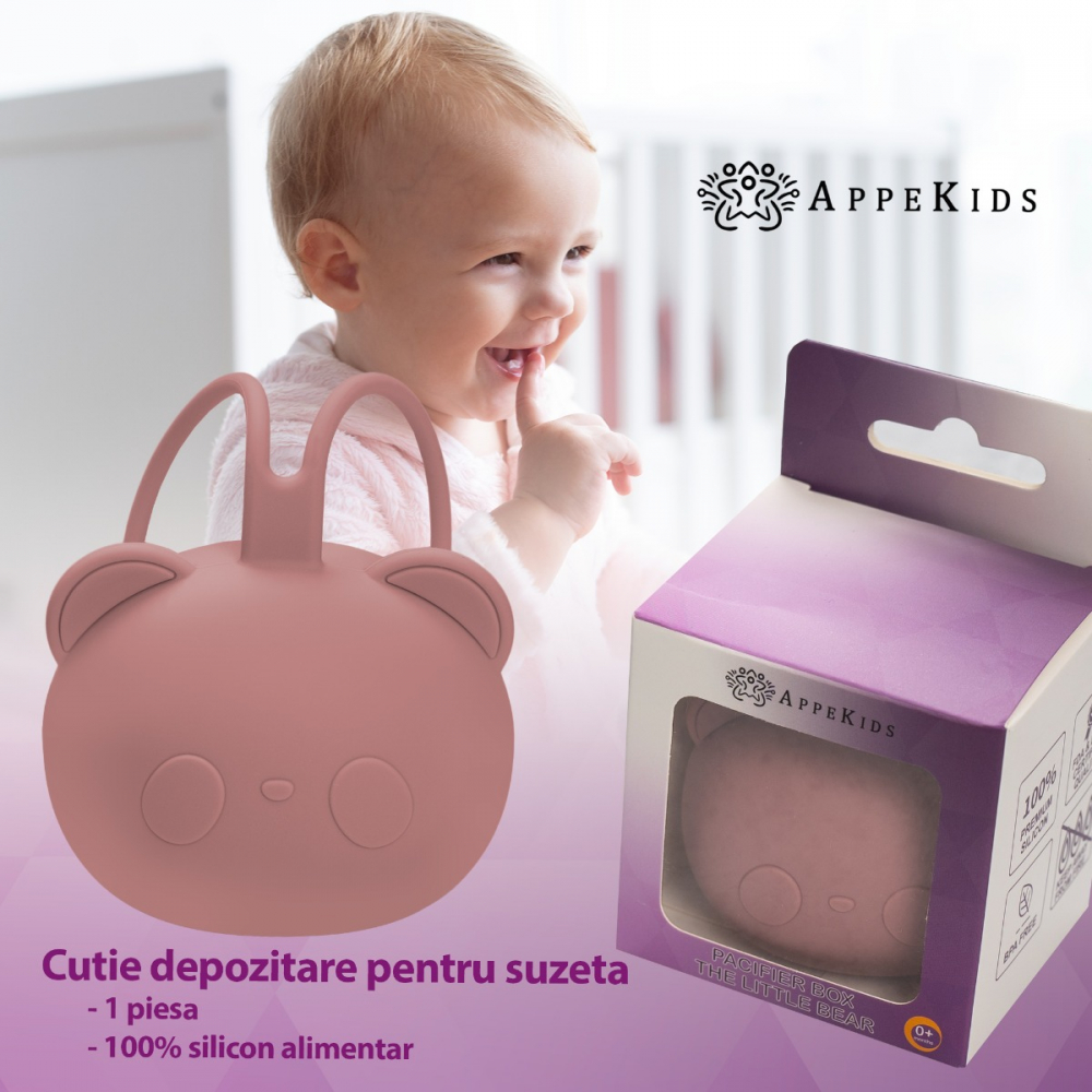 Suport Suzeta AppeKids Silicon Bear | Protecție și Stil