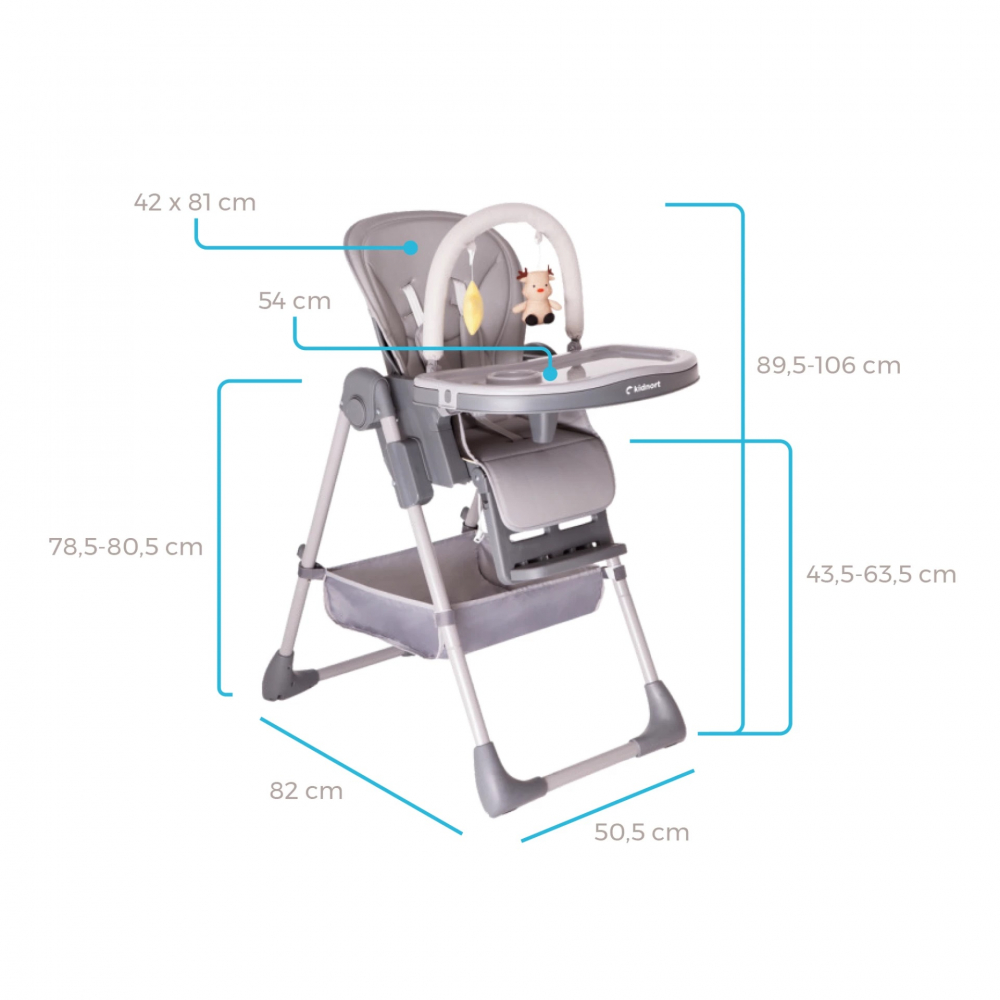 Kidnort Jordgubbe Brown - Scaun Masa Multifuncțional - imagine 5
