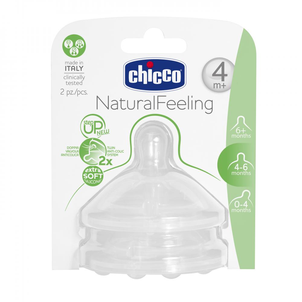 Tetine Chicco STEP UP 4luni+ Flux Reglabil 2buc
