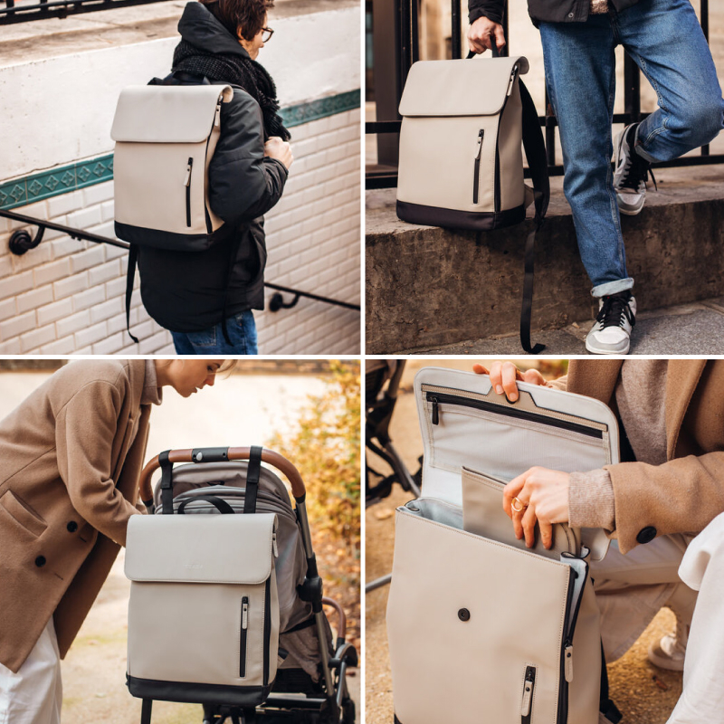 Rucsac Beaba Oslo Clay, Impermeabil și Spatios - imagine 4