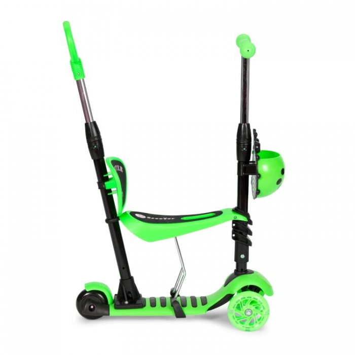 Trotineta Ecotoys 5 in 1 Verde 3 Ani+ cu LED - imagine 3