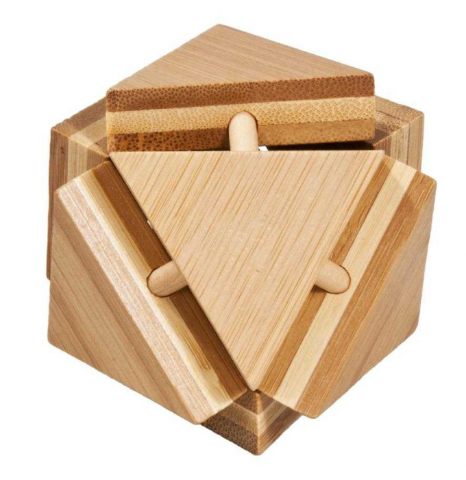Joc Logic IQ Fridolin Triangleblock Bambus