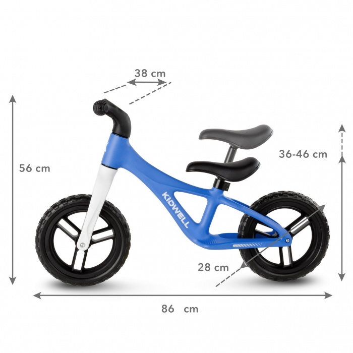 Bicicletă fără pedale Kidwell Jogo Blue - 2.8kg - imagine 6