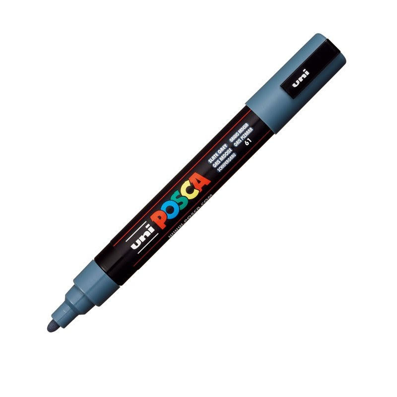 Marker Posca PC-5M, vârf mediu, gri albastrui
