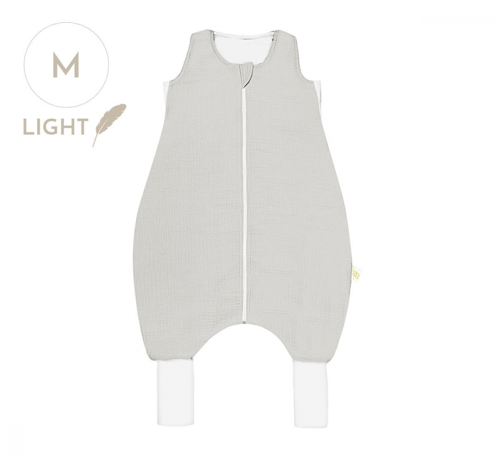 Sac Dormit Muselină Babysteps Glacier Gri, M - imagine 5
