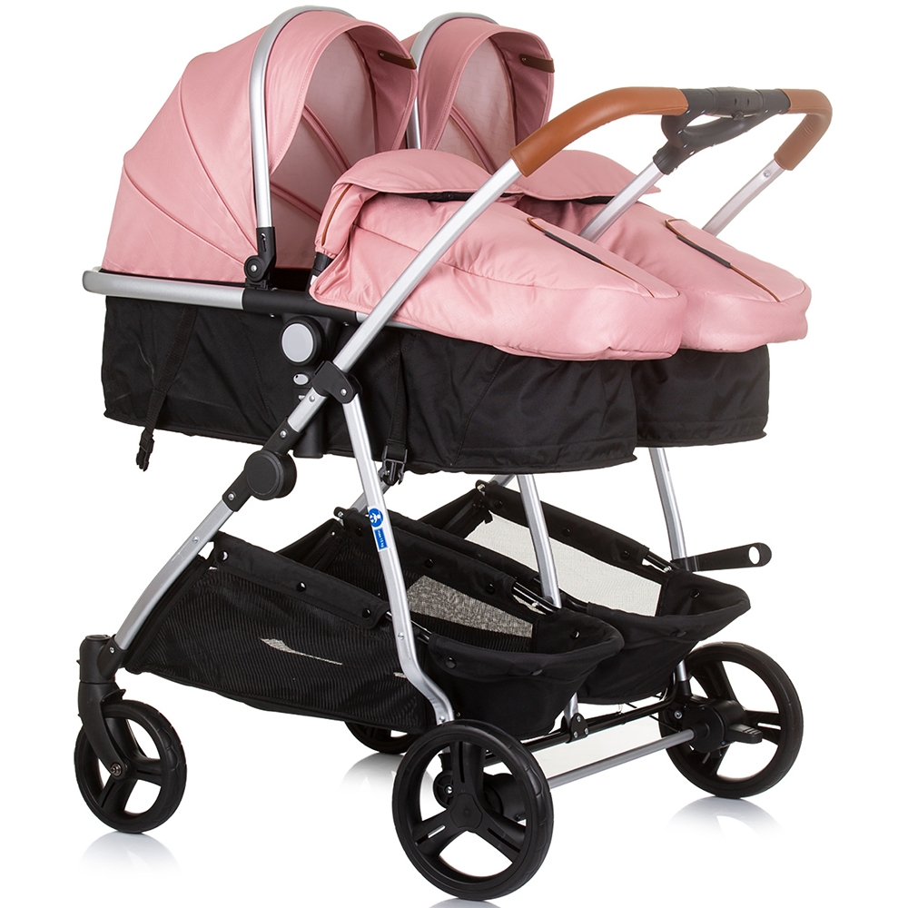 Carucior Gemeni Chipolino Duo Smart 3 in 1, Flamingo