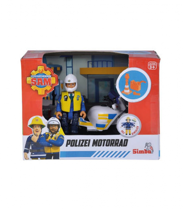 Sam Police Motocicleta cu Figurina Malcolm