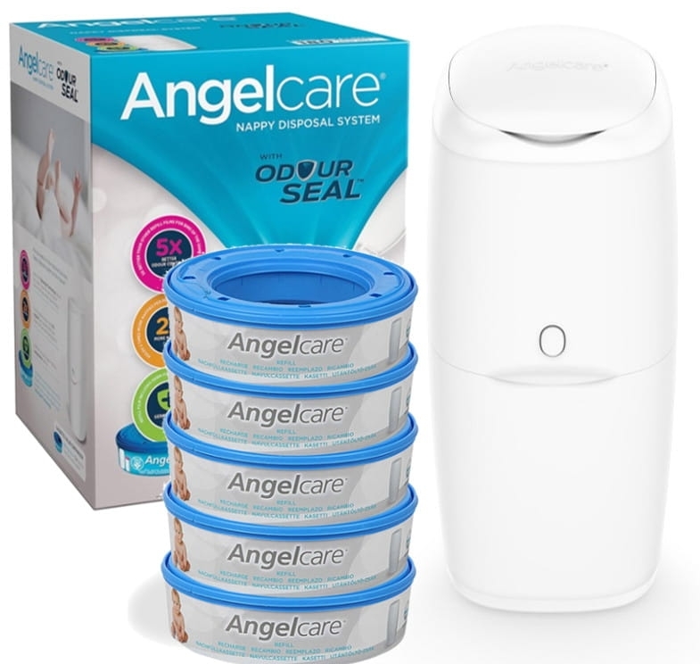 Cos Ermetic Angelcare Classic - 128 Scutece + 5 Rezerve - imagine 3