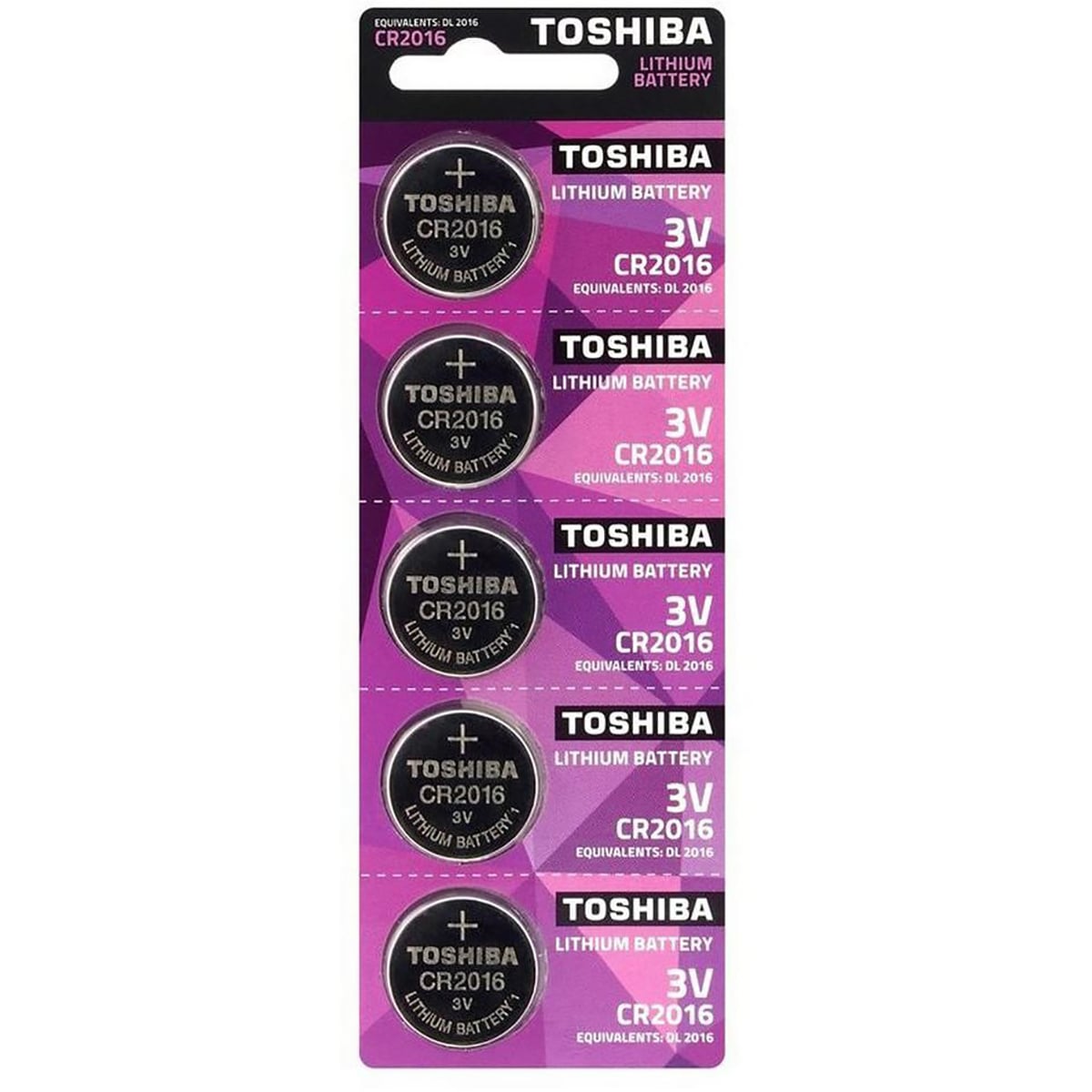 Baterii Toshiba CR2016, 3V, 5 Bucăți