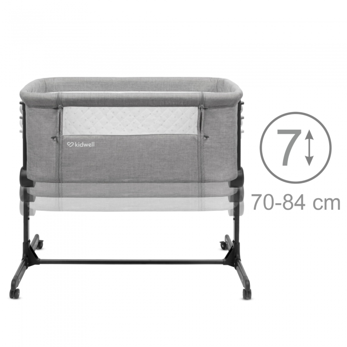 Patut Kidwell Snuzzy Gri, Laterala Culisanta 3-in-1 - imagine 3