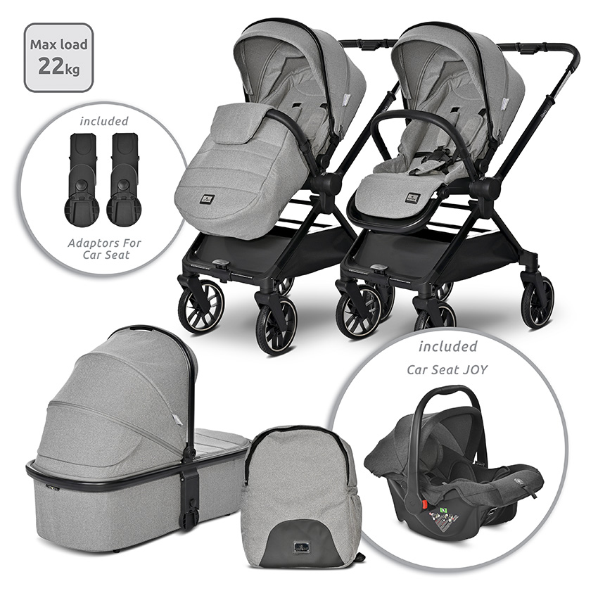 Lorelli Reya 3in1 Carucior Versatil Gri - imagine 9
