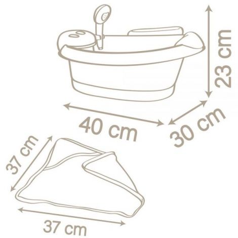 Smoby Baby Nurse Baleno Bath - Cadita cu hidromasaj - imagine 4
