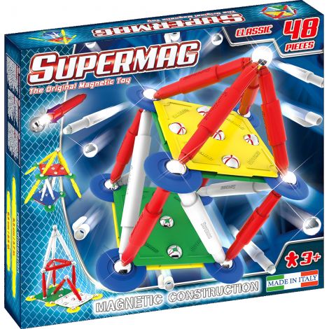 Supermag Classic Primary 48 piese - Constructii Magnetice