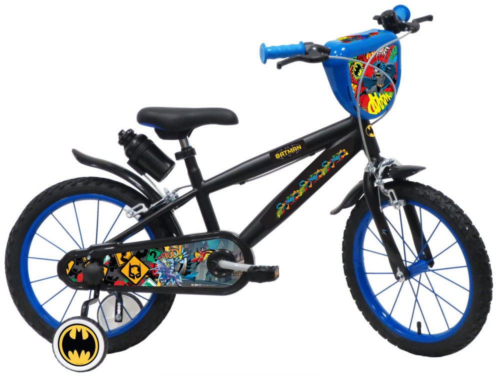Bicicleta Denver Batman 16 inch, cu frane si accesorii