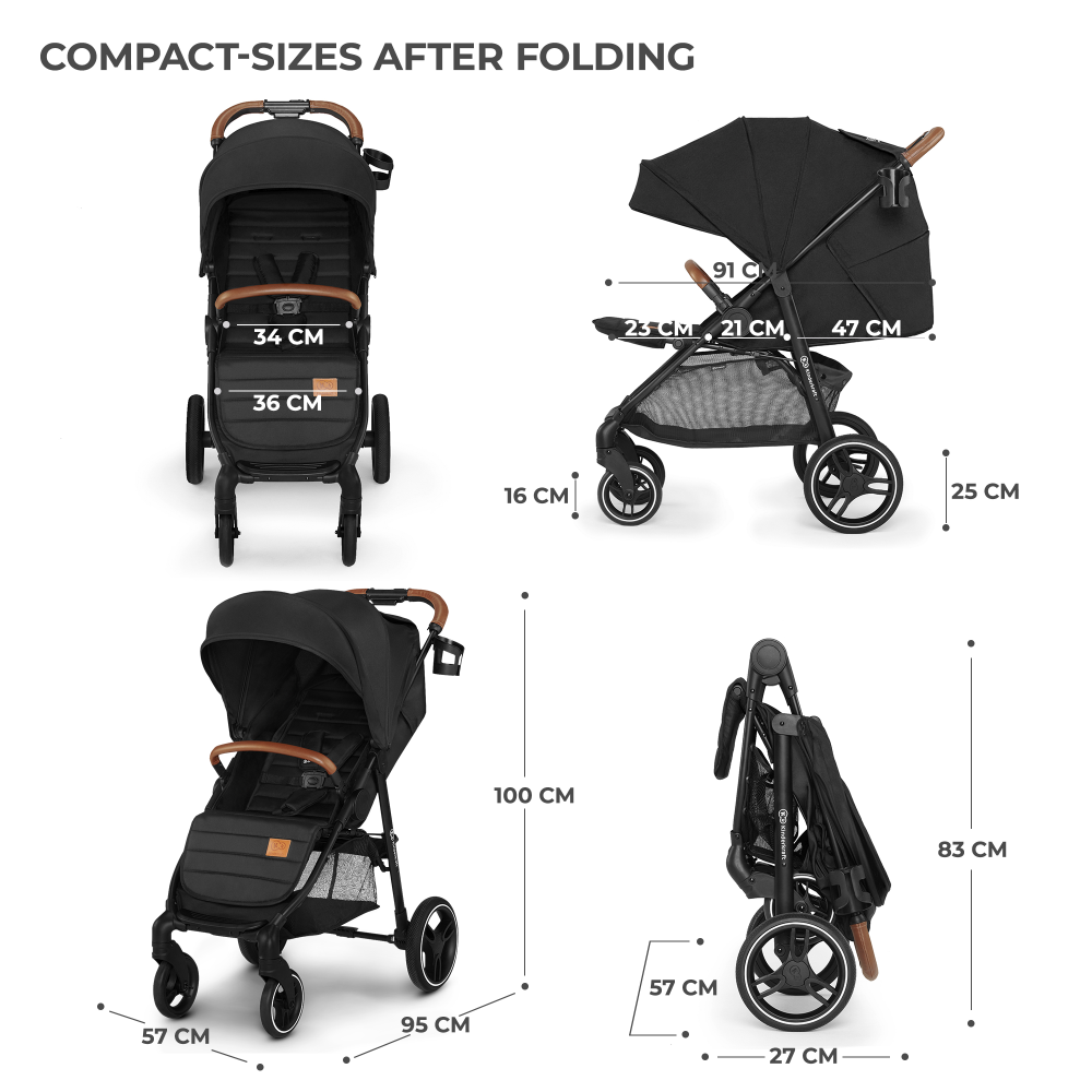 Kinderkraft Grande Plus - Carucior Sport Black - imagine 5