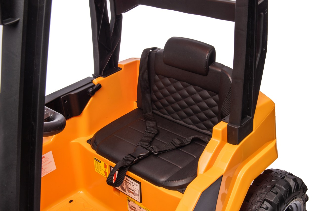 Tractor Stivuitor JCB Electric Galben pentru Copii - imagine 7