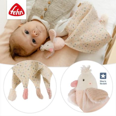 Doudou Pasare Pastel - Jucarie Bebelusi Moale si Stralucitoare - imagine 5
