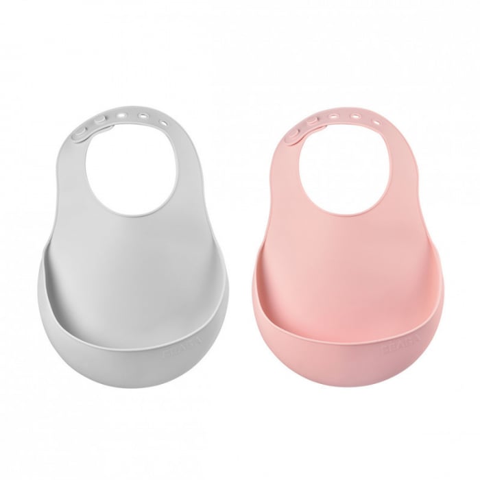 Set 2 Bavete Beaba Silicon Old Pink